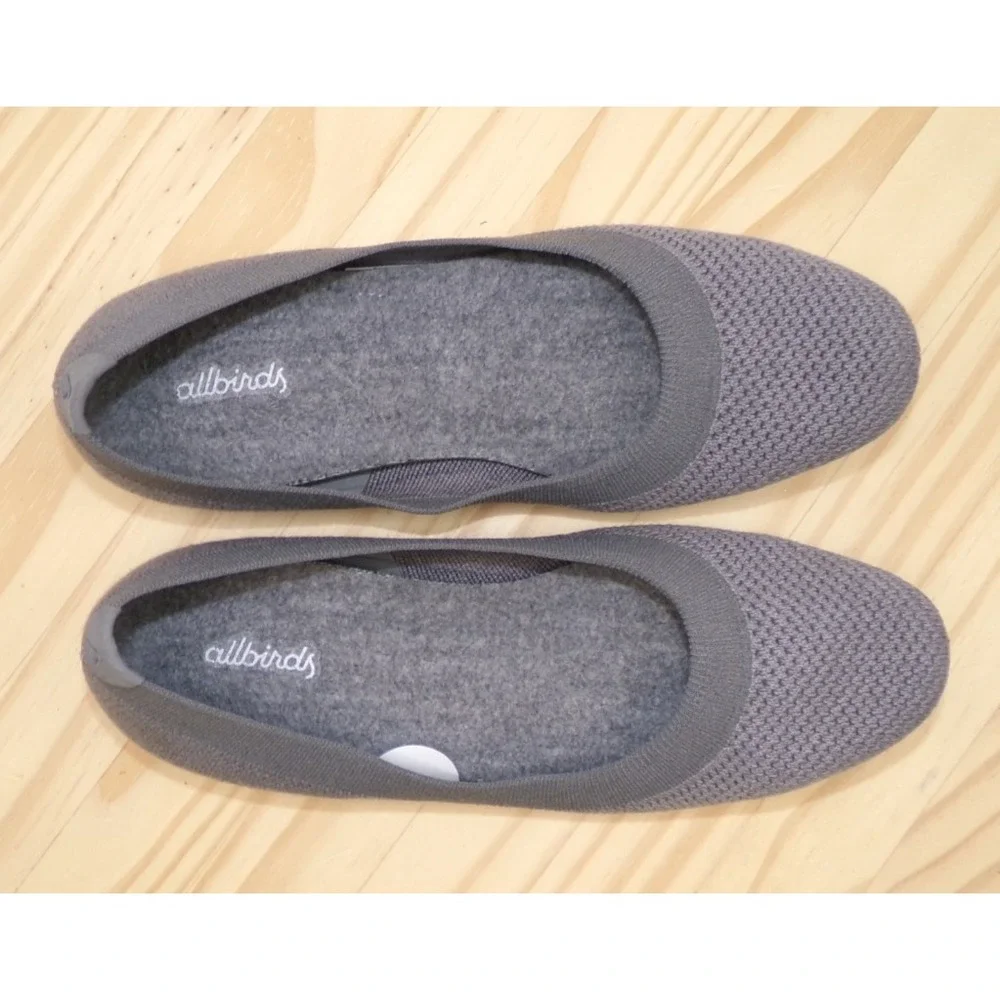 Allbirds Tree Breezers Shoes Womens Gray Sz 9.5 Ballet Flats Slip On
